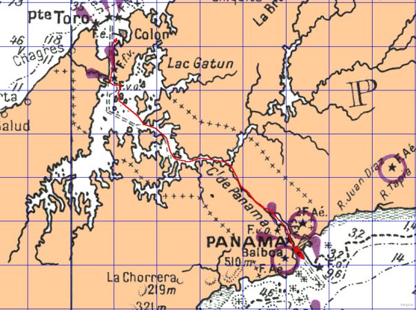 169- Notre trace de la traversee de l'isthme de Panama 